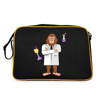 Bigfoot Scientist - Retro Bag - black/gold - Back