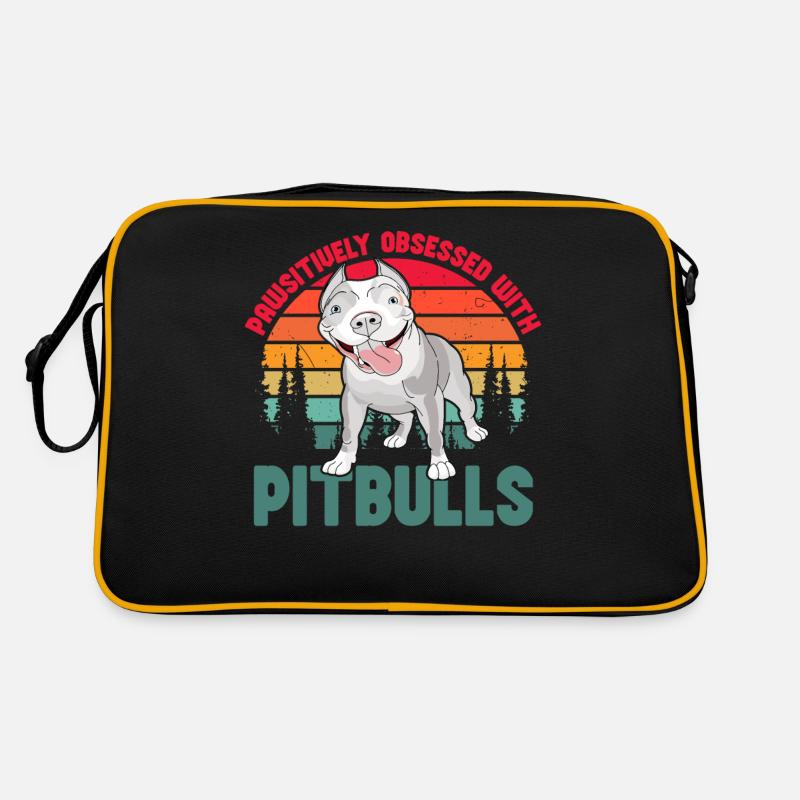 Pawsitivley obsessed with Pitbulls Retro Tasche