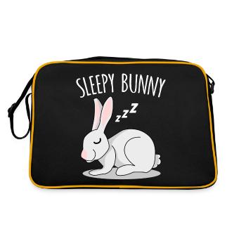 Rabbit Rabbit sleeping rabbit - Retro Bag - black/gold - Back