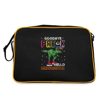 Kindergarten - Retro Tasche - Schwarz/Gold - Hinten