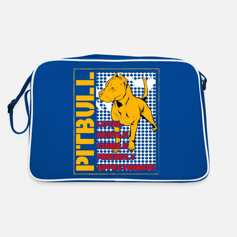 Pitbull loyal gentle cuddle friendly affectionate Retro Tasche