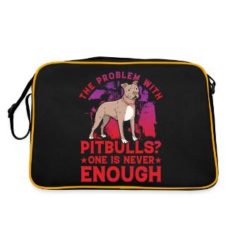 The Problem with Pitbulls? One is never enough - Retro Bag - black/gold - Back