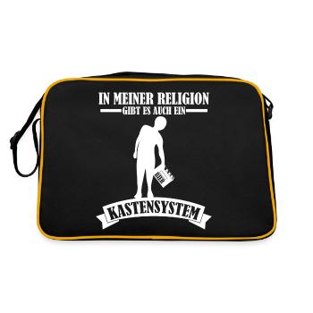 Bier Bierkiste Vatertag Hobbybrauer - Retro Tasche - Schwarz/Gold - Hinten