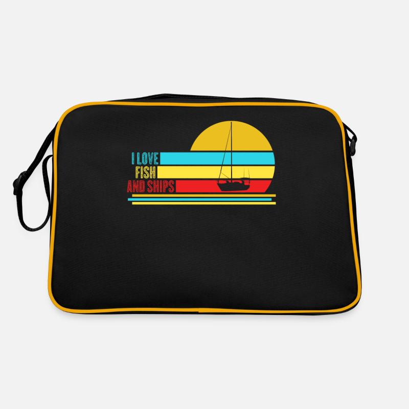 Pêche à voile et navires Capitaine Sailor - Sac Retro - noir/or