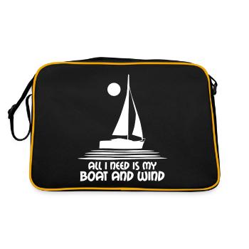 Club de voile de voilier et de voilier éolien - Sac Retro - noir/or - Dos