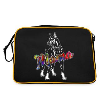 Doberman Pinscher Doberman Pinscher Mama - Retro Bag - black/gold - Back