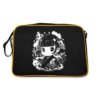 Cute anime design for anime fans and otakus - Retro Bag - black/gold - Back