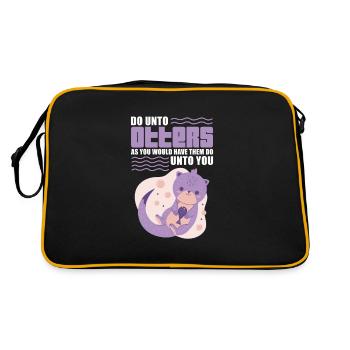 Loutre de mer Loutre Cadeau de loutre - Sac Retro - noir/or - Dos
