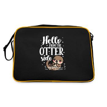 Loutre de mer Loutre Cadeau de loutre - Sac Retro - noir/or - Dos