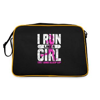Running Runner Jogging Jogging Runner Gift - Retro Bag - black/gold - Back