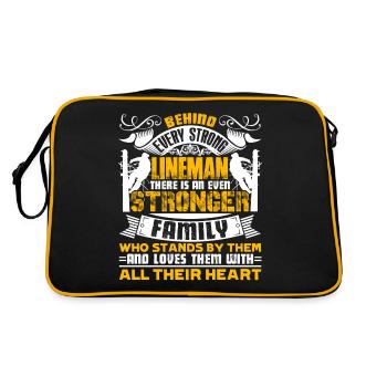 Lineman Behind Every Strong Lineman - Retro Bag - black/gold - Back