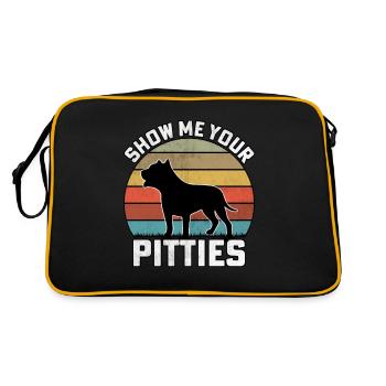 Show me your pitties - Retro Tasche - Schwarz/Gold - Hinten