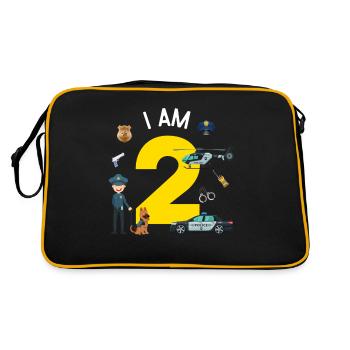 I am 2 - US Police - Retro Bag - black/gold - Back