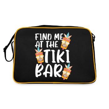 Find me in the tiki bar luau party tiki bar - Retro Bag - black/gold - Back