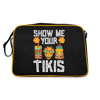 Show me your Tikis Hawaiian Luau Party Tiki - Retro Bag - black/gold - Back