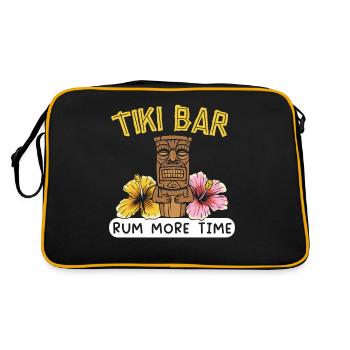 Tiki Bar Rum More Time Luau Party Tiki Bar - Retro Bag - black/gold - Back