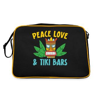 Peace Love & Tiki Bars Luau Party Tiki Bar - Retro Bag - black/gold - Back
