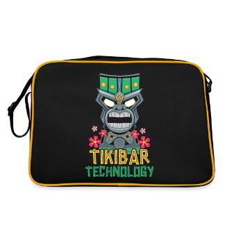 Tiki Bar Technique Hawaiian Luau Party Tiki Bar - Retro Bag - black/gold - Back