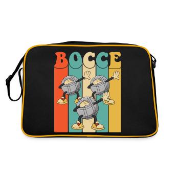 Boccespieler Dabbing Bacce Ball mit Jack Bocci - Retro Tasche - Schwarz/Gold - Hinten
