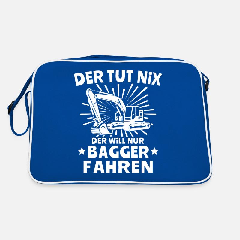 Baggerfahrer Bagger Retro Tasche
