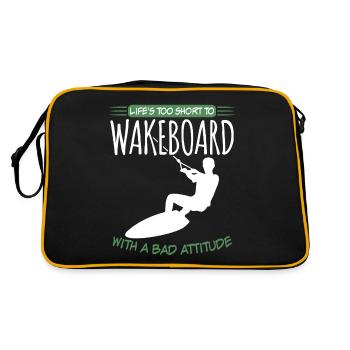 Wakeboarder Wakeboarding Wakeboard - Sac Retro - noir/or - Dos
