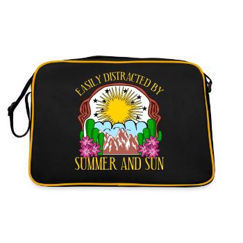 Summer and sun - Retro Bag - black/gold - Back