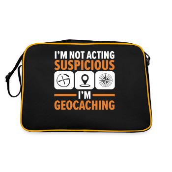 Je ne me comporte pas de manière suspecte, je suis un Ge - Sac Retro - noir/or - Dos