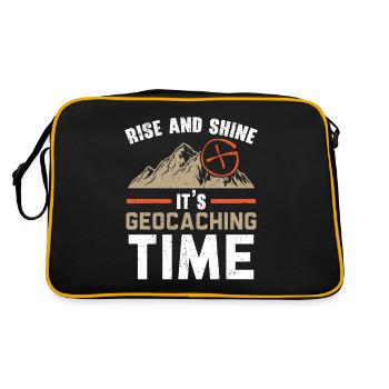 Get up and shine, it's geocaching time Geocac - Retro Bag - black/gold - Back