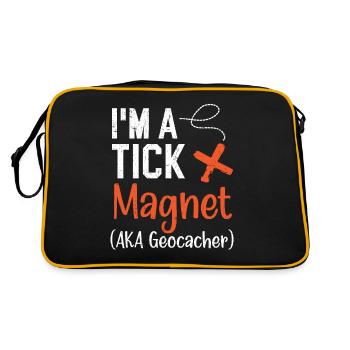 Je suis un aimant à tiques AKA Geocacher Geocaching - Sac Retro - noir/or - Dos