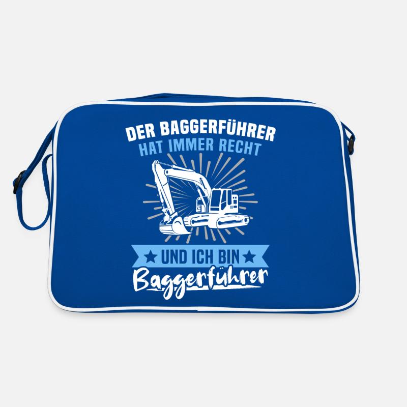 Baggerfahrer Baggerführer Retro Tasche