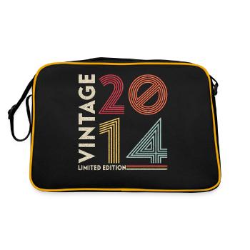 Born in 2014 Vintage 2014 Gift Birthday - Retro Bag - black/gold - Back