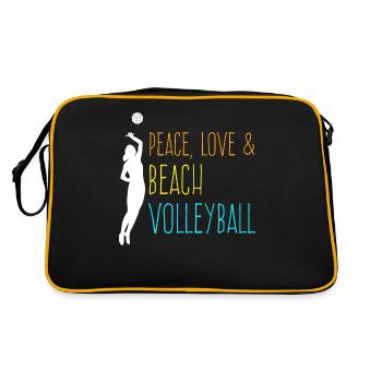 Joueur de volley-ball Volleyball de plage - Sac Retro - noir/or - Dos