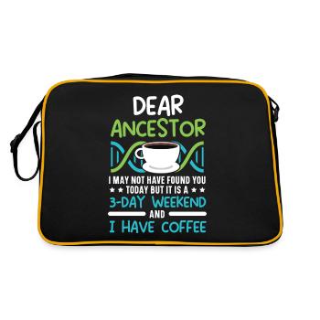 Cher ancêtre, peut-être que je t’ai aujourd’hui ni - Sac Retro - noir/or - Dos