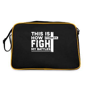 Bible Bible Verse Christian Proverbs Jesus Gift - Retro Bag - black/gold - Back