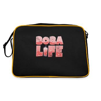 Bubble Tea Boba Tea Kawaii Cadeau - Sac Retro - noir/or - Dos