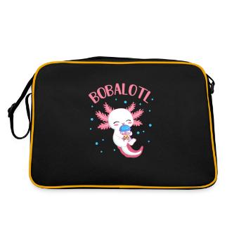 Bubble Tea - Retro Tasche - Schwarz/Gold - Hinten