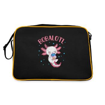 Bubble Tea Boba Tea Kawaii Cadeau - Sac Retro - noir/or - Dos