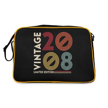 Vintage 2008 Birthday - Retro Bag - black/gold - Back