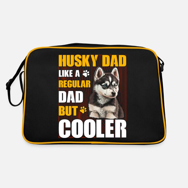 Husky Dad like a regular Dad but Cooler Retro Tasche