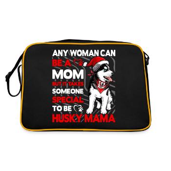 Maman husky - Sac Retro - noir/or - Dos