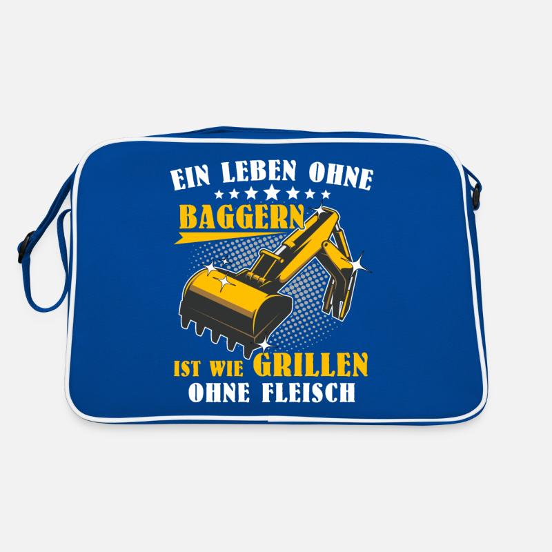 Baggerführer Baggerfahrer Retro Tasche