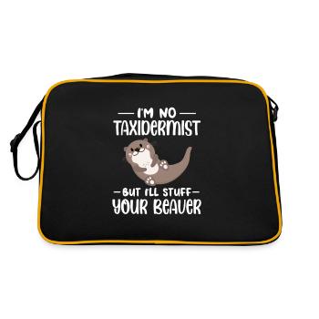 Loutre de mer Loutre Loutre Cadeau de loutre - Sac Retro - noir/or - Dos