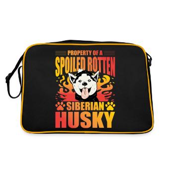 Property of a Spoiled Rotten Siberian Husky - Retro Bag - black/gold - Back