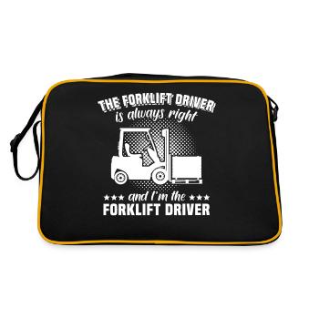 Chariot élévateur Conducteur Chariot élévateur à fourche - Sac Retro - noir/or - Dos