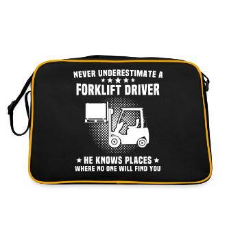 Forklift forklift driver - Retro Bag - black/gold - Back