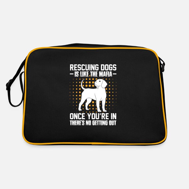 Tierrettung - Retro Tasche - Schwarz/Gold