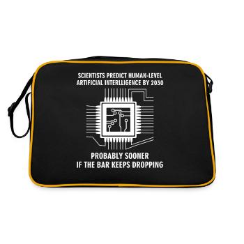 Artificial Intelligence Joke - Retro Bag - black/gold - Back