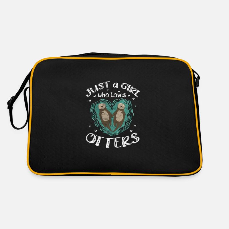 Otter - Retro Tasche - Schwarz/Gold
