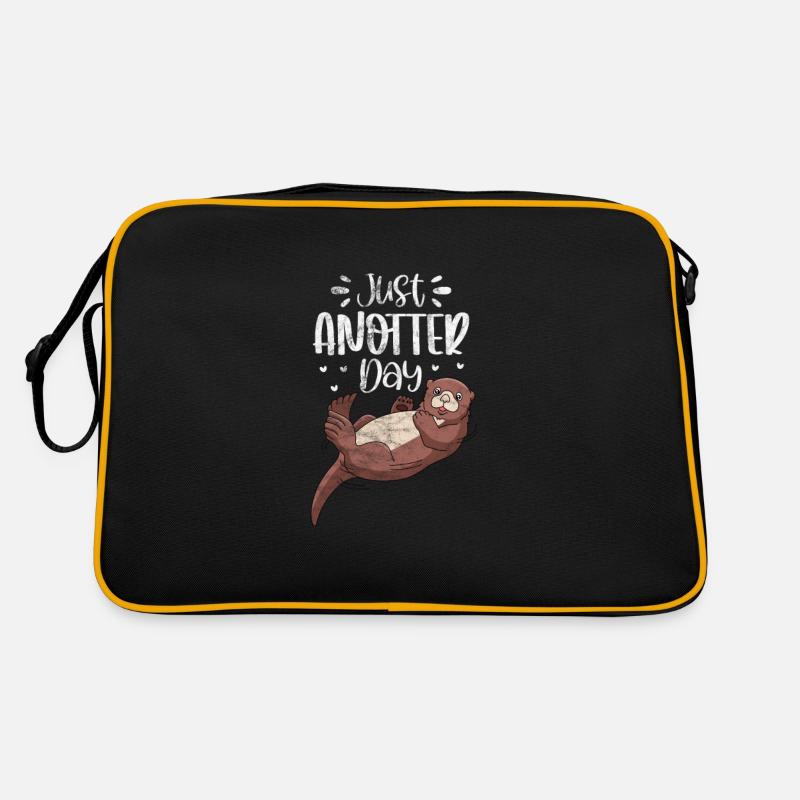 Loutre - Sac Retro - noir/or
