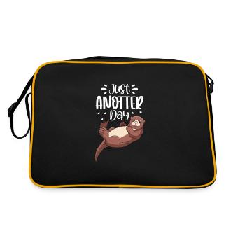 Loutre de mer Loutre Cadeau de loutre - Sac Retro - noir/or - Dos
